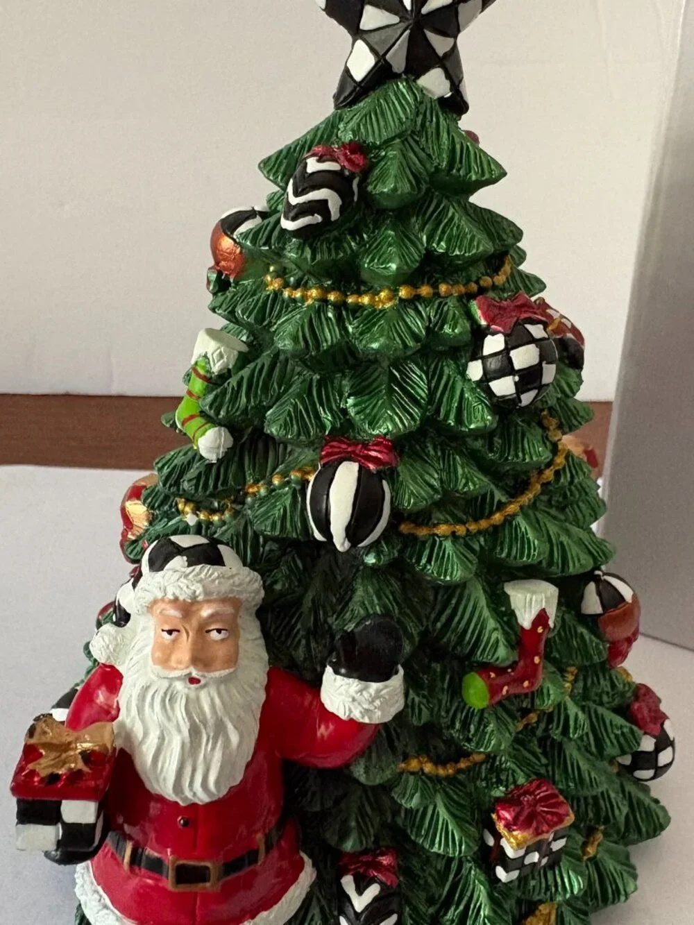 Mackenzie-Childs Courtly Christmas Tree Rotating Music Box